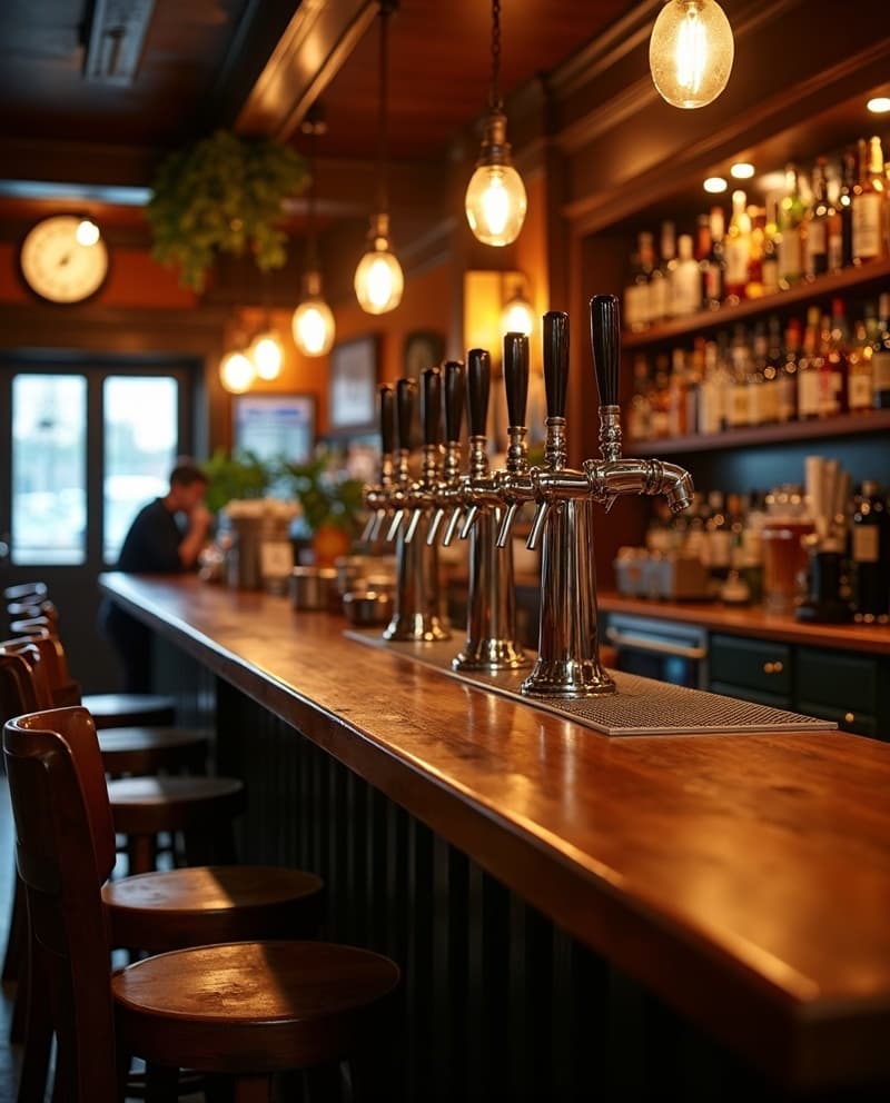Sawbuck's bar with craft beer taps